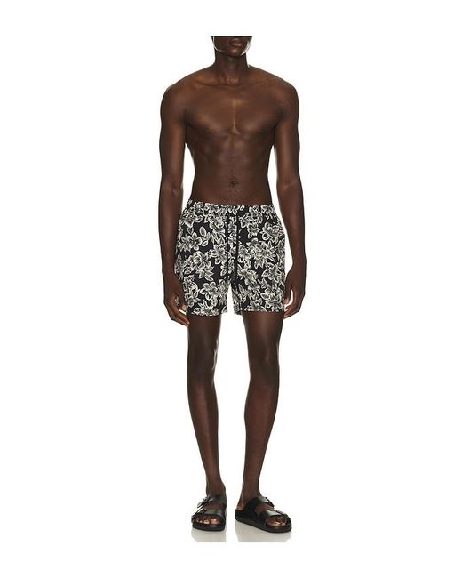 Fair Harbor Black Bungalow Swim Trunk for men