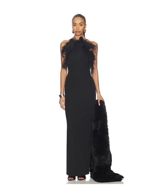 The Attico Black Feather Gown