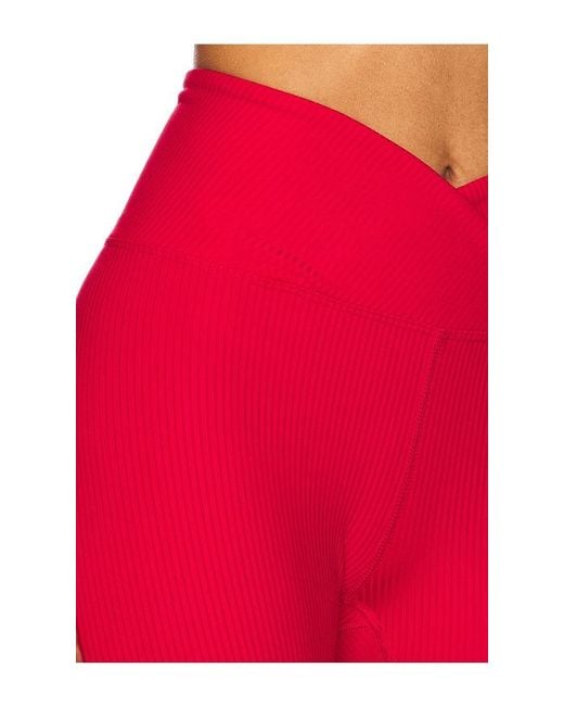 Year Of Ours Red Ribbed Veronica Legging