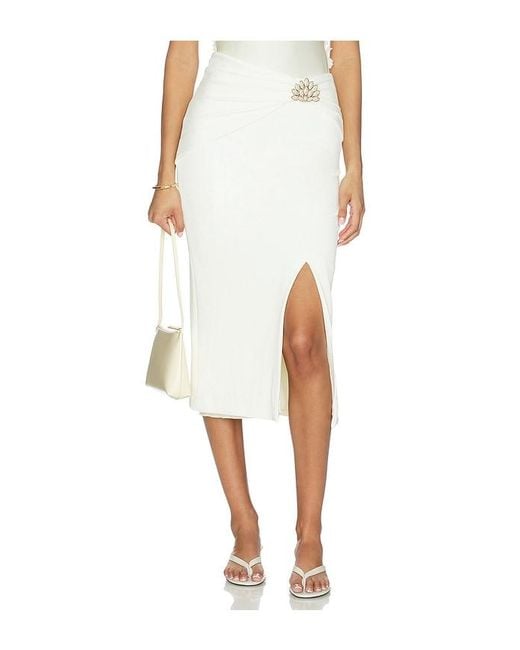PATBO White Cora Knit Skirt