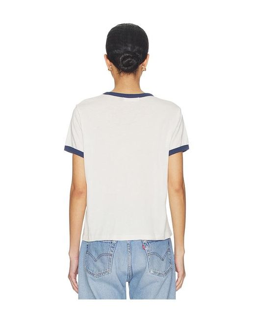 The Laundry Room White Catch Of The Day Ringer Tee