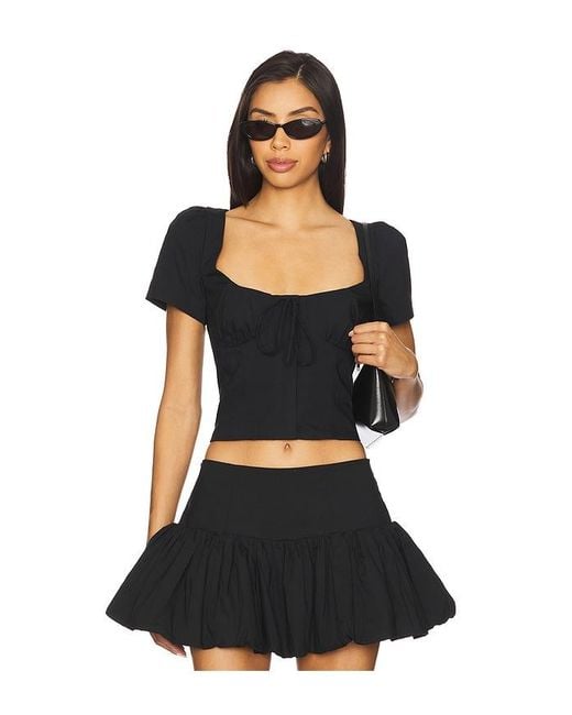 Camila Coelho Black Cari Top