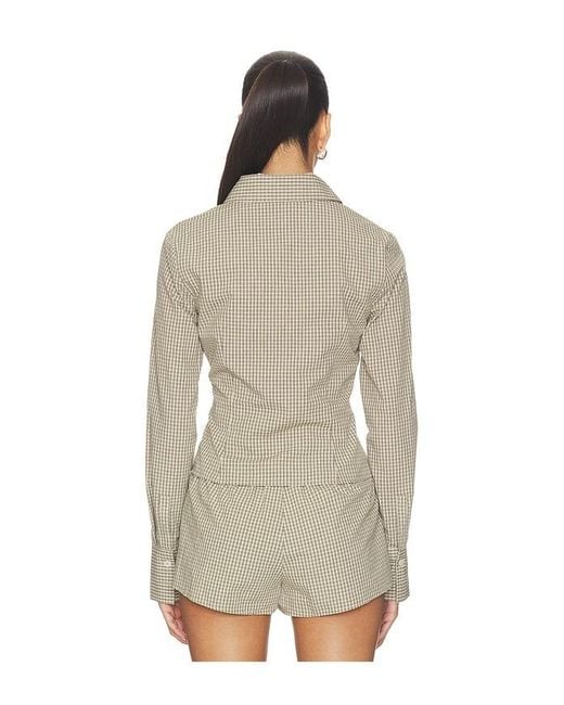 Silas Button Down Top en Neutral superdown en coloris Natural
