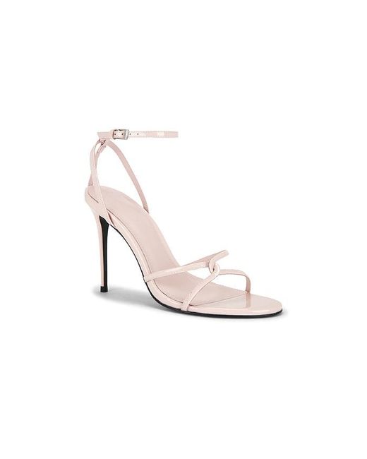 Black Suede Studio White Miley 100 Sandal