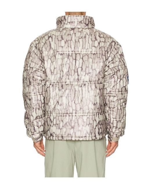 Huf Multicolor 89 Warped Camo Tyvek Puffer Jacket for men