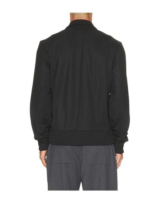 Fred Perry Black Canvas Track Jacket for men