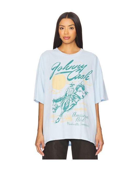 Daydreamer Johnny Cash American Rebel Tee White