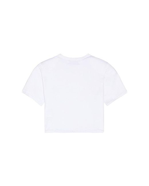 Fiorucci White Angel Patch Padded Cropped T-shirt for men