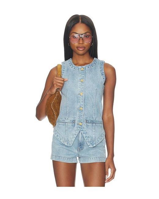 Show Me Your Mumu Blue Pacifica Top