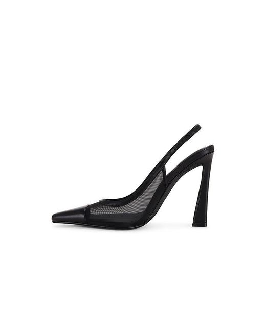 Raye Black Vaneau Mesh Slingback Stiletto Pumps