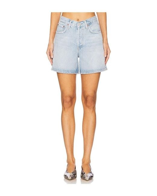 Agolde Blue V-Waist Short