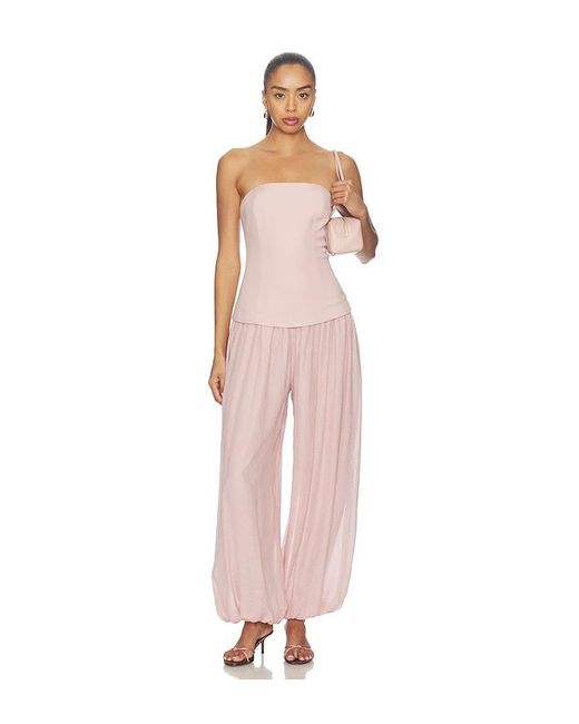 Line & Dot White Lowen Jumpsuit