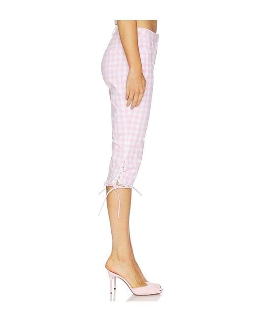LoveShackFancy Pink Elarose Pant