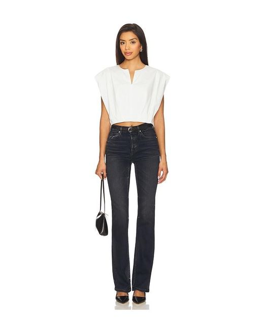 Jonathan Simkhai White Wrenli Pleated Top