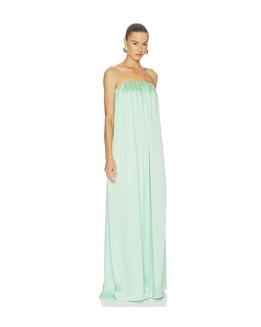 SER.O.YA White Monique Satin Maxi Dress