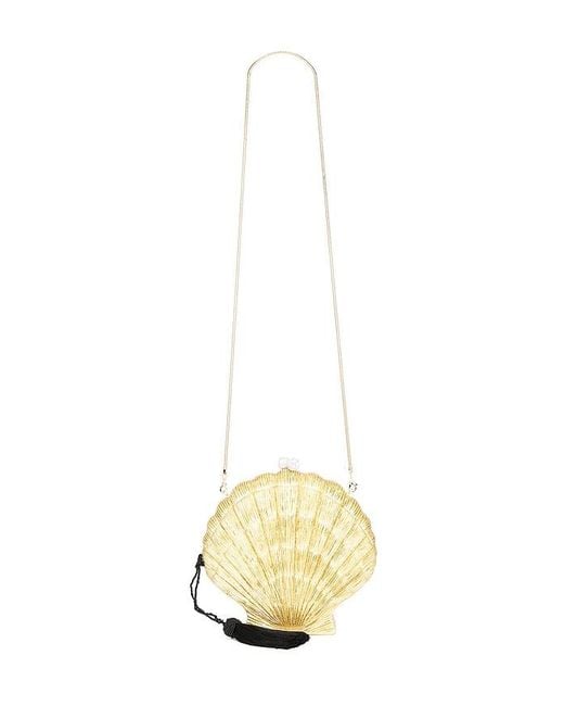 Emm Kuo White Le Sirenuse Scallop Seashell Evening Clutch