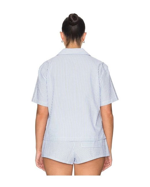 GOOD AMERICAN White Camp Shirt