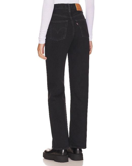 Levi's Black Ribcage Wide Jeans