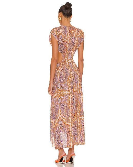 L'academie Purple 'Academie Racquel Midi Dress