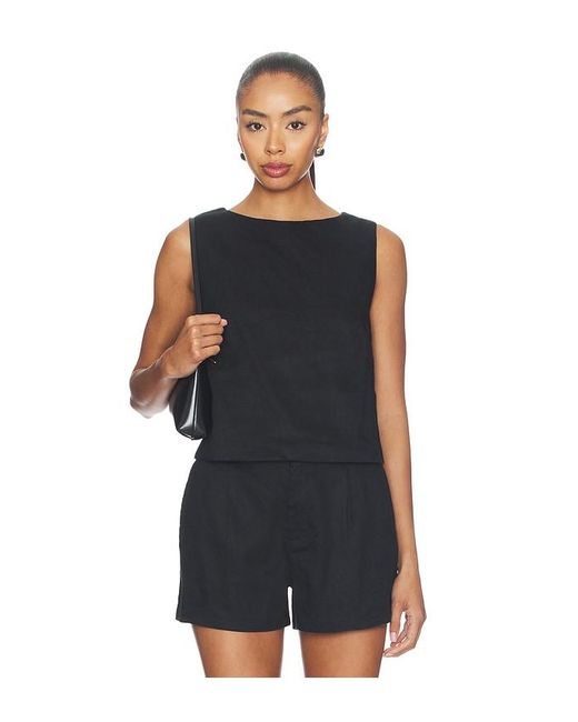 Onia Black Boatneck Shell Top
