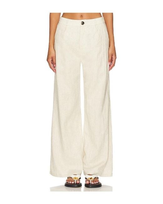 SNDY'S White Hale Linen Pants