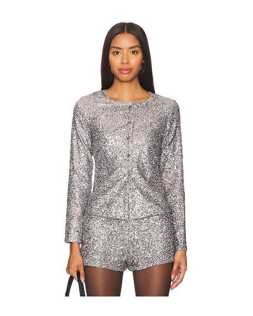 Never Fully Dressed Metallic Alexa Sequin Cardigan