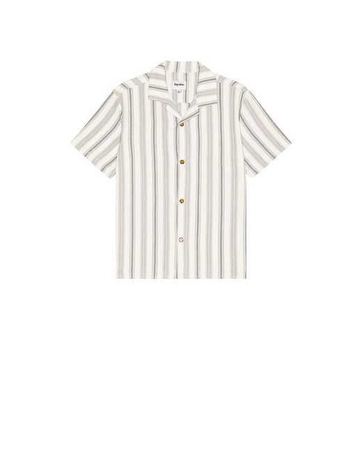 Rhythm White Turkish Stripe Shirt for men
