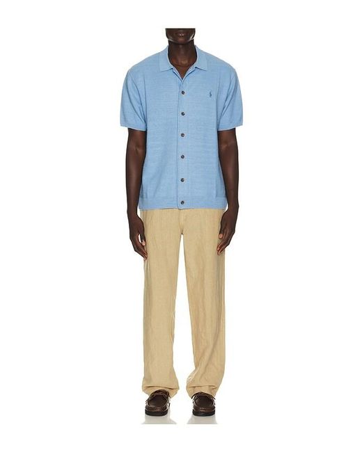 Polo Ralph Lauren Natural Linen Pleated Lateaf Easy Pant for men