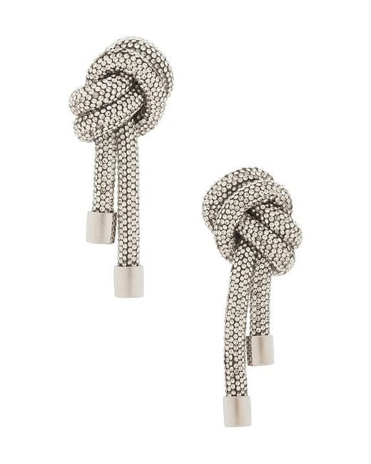 Area Multicolor Crystal Knot Earrings