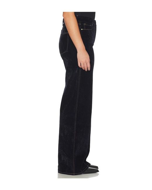 GOOD AMERICAN Black Good Skate Velvet Denim Jeans