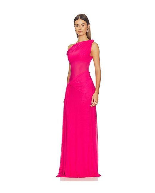 Misha Pink The Sisal Mesh Dress