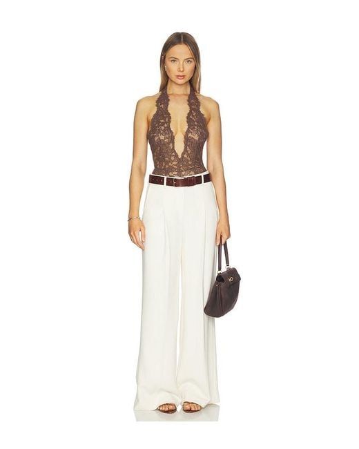 Theory White Oversize Wide Pleated Trouser