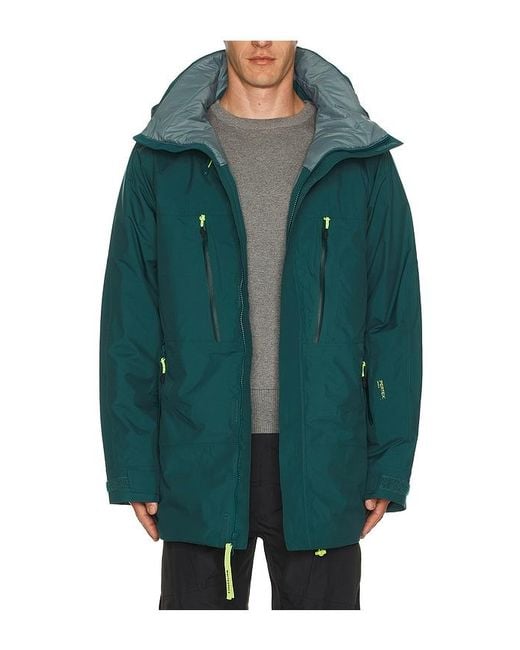 White/space Green Parka Jacket for men