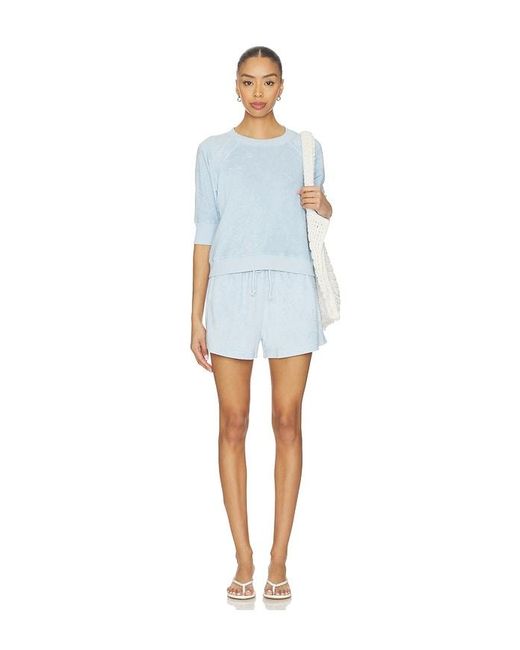Bobi Blue Relaxed Terry Short