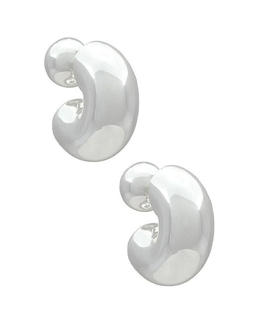 Jenny Bird White Tome Medium Hoops