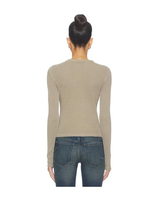 Citizens of Humanity Natural Pillar Waffle Crewneck Top
