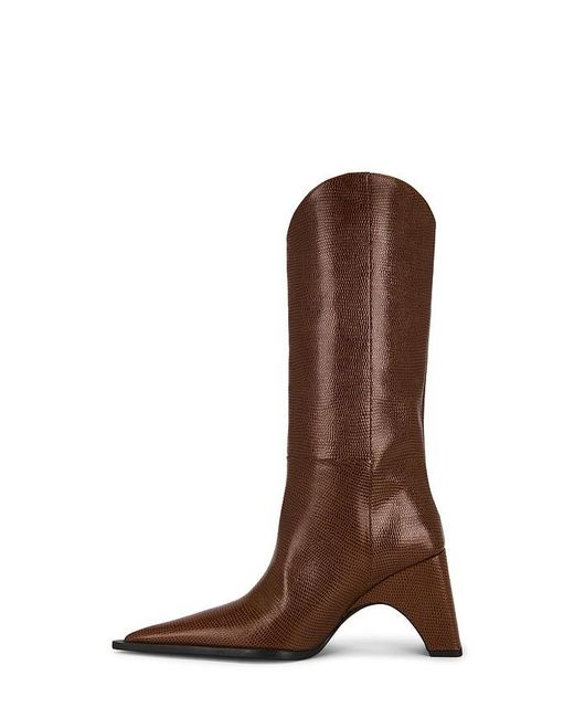 Coperni Brown Lizard Print Cowboy Bridge Boot