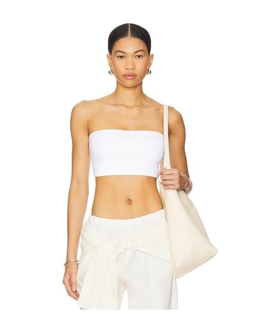 Enza Costa White Essential Bandeau Top