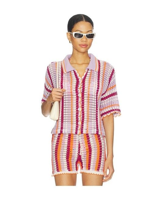 Maaji Red Mystic Stripe Rialta Shirt