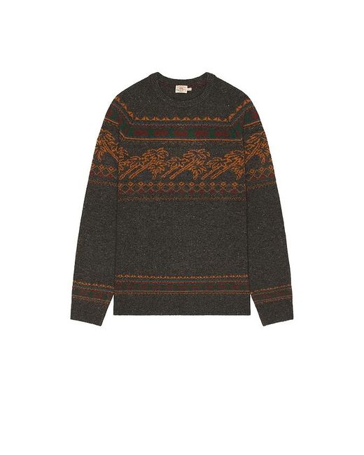 Faherty Brand Black Donegal Crew Neck Sweater for men