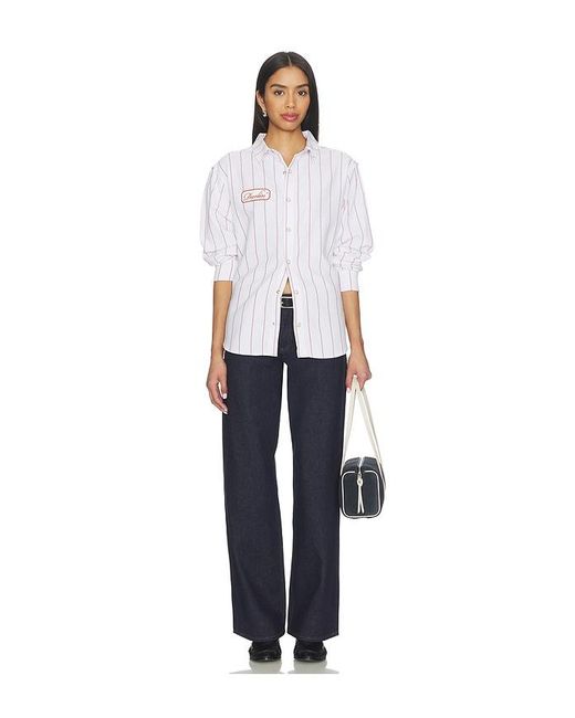 Darling White Mechanic Button Down Shirt