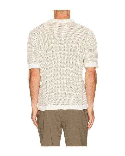 Rails White Pearson Knitted Polo for men