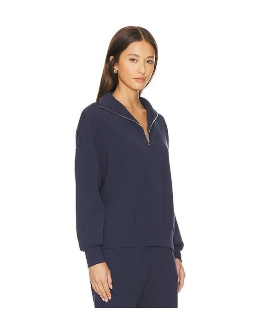 Varley Blue Hawley Half Zip Sweatshirt