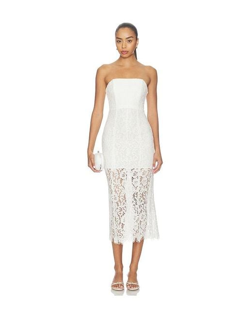 L'academie White 'Academie Tobi Midi Dress
