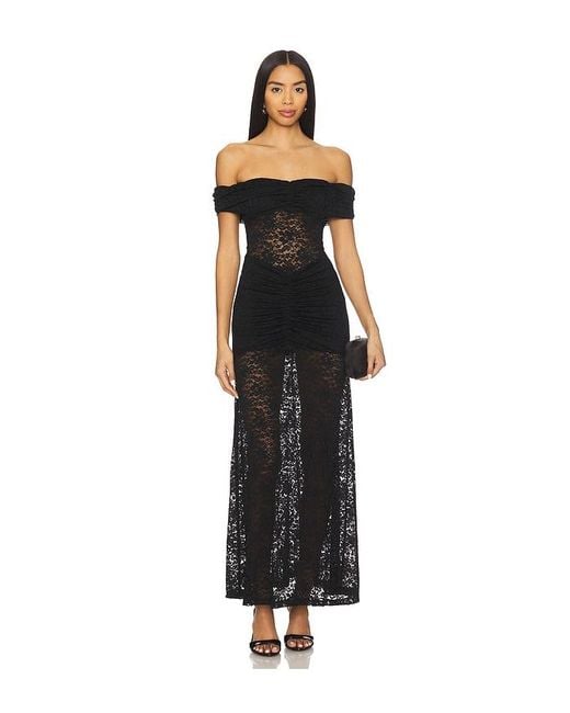Runaway the Label Black Vaneya Lace Maxi Dress