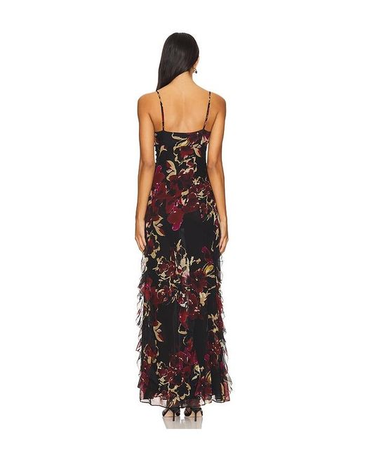 Nicholas White Kamila Ruffle Cowl Gown