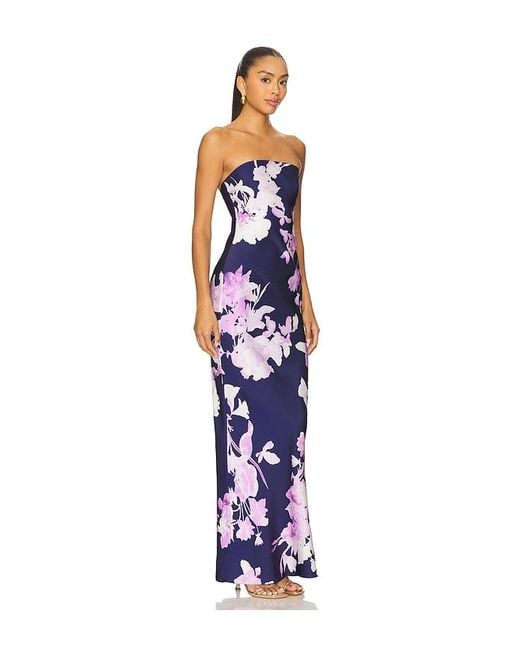 Rococo Sand Blue Strapless Maxi Dress