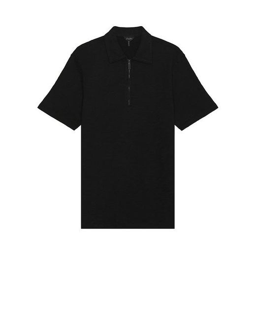 Good Man Brand Black Short Sleeve Zip Polo for men