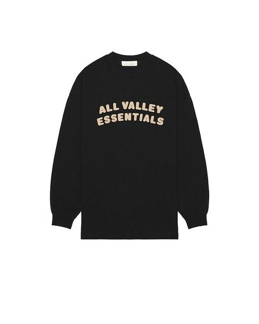 Fear Of God Black Merch Long Sleeve Tee for men