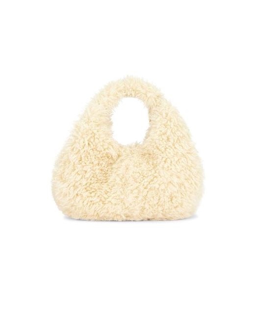 Ganni Natural Mini Fur Hobo Bag